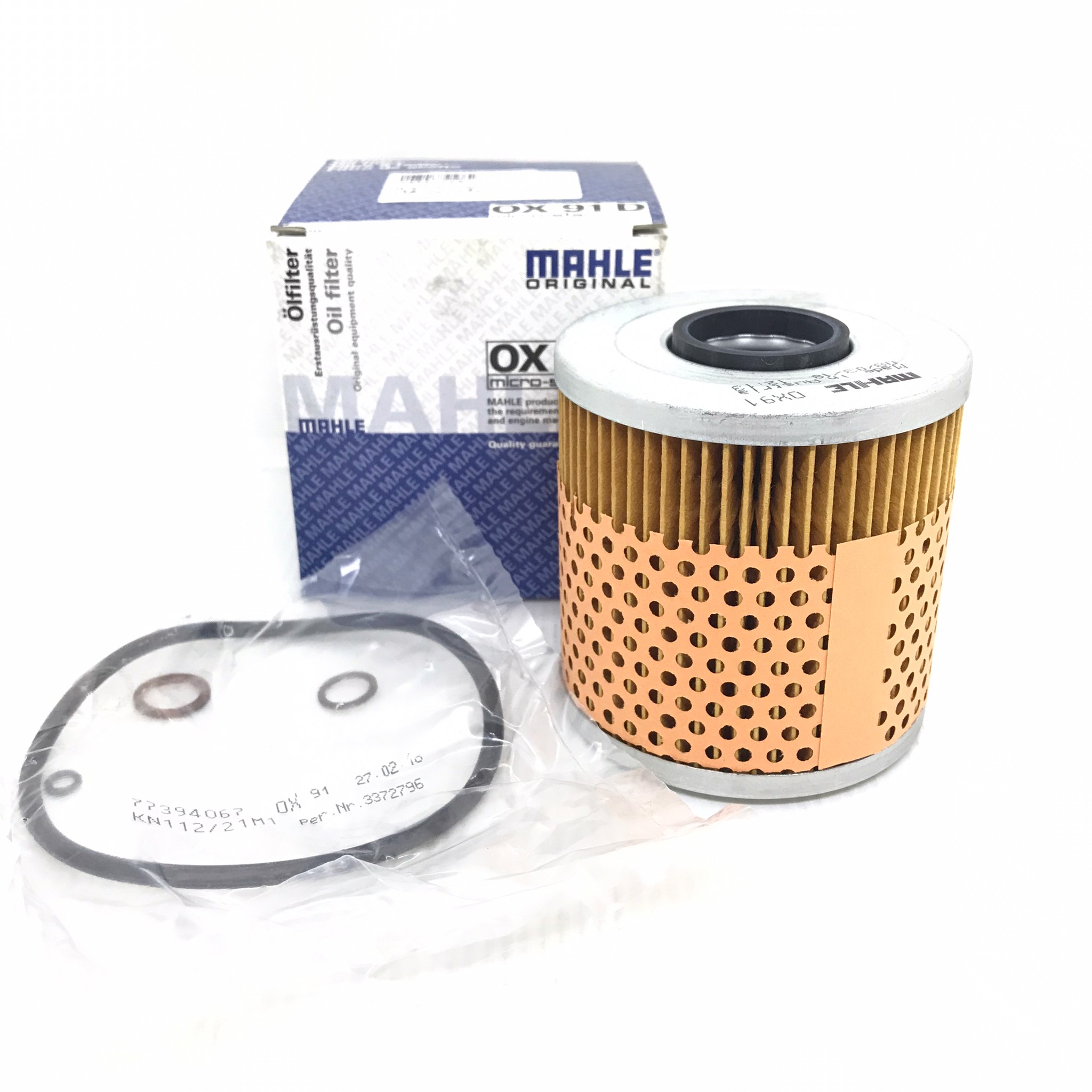 กรองเครื่อง ไส้ กรอง น้ำมันเครื่อง ไส้กรองน้ำมันเครื่อง BMW M40 M42 M43 รุ่น Serie3(E30 E36) Serie5(E34) บีเอ็มดับเบิ้ลยู ยี่ห้อ MAHLE เบอร์ OX 91D Oil Filter