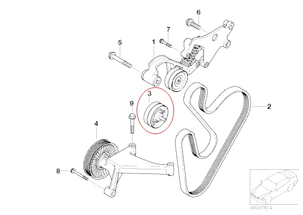 ลูกลอกดันสายพาน R53 (รูปจริง) / Belt, Pulley, ลูกรอกหน้าเครื่อง