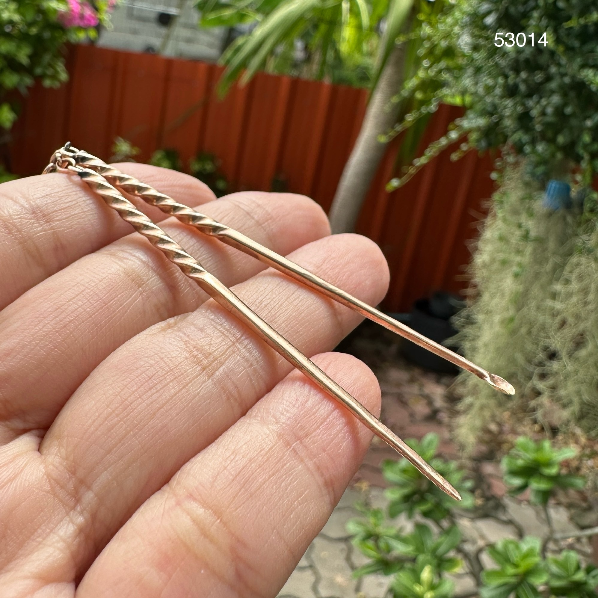 รหัส 53014 ไม้แคะหู ไม้จิ้มฟัน นาก40 งานเก่า หลุดจำนำ สวยมาก นน. 5.22 g