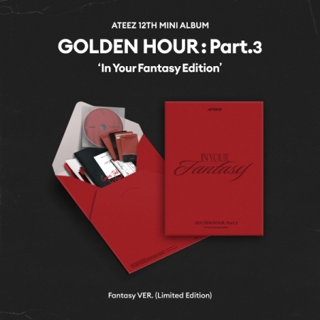 ( Pre-Order ) ATEEZ 12th Mini Album GOLDEN HOUR : Part.3 [ In Your Fantasy Edition] ( Limited ver ) * มี Poster พับ * วางจำหน่าย 21 / 8 / 2025