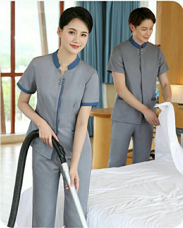 ชุดแม่บ้าน ชุดพนักงานทำความสะอาด โรงแรม รีสอร์ท