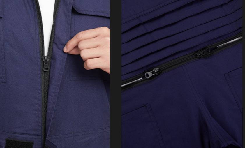 ชุดหมีช่าง ชุดหมีช่างวิศวกร ชุดหมีช่างโรงงาน มีแถบสะท้อนแสง สีแดง สีขาว สีเทา สีส้ม สีกรมท่า สีน้ำเงิน