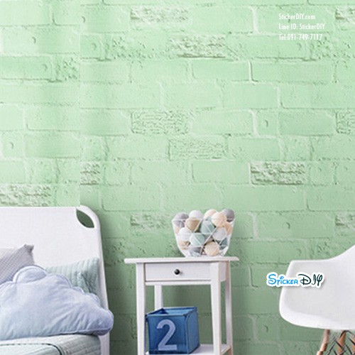 Wallpaper sticker วอลเปเปอร์แบบกาวในตัว 3D WP878C (หน้ากว้าง 45cm.xยาว 10m.)