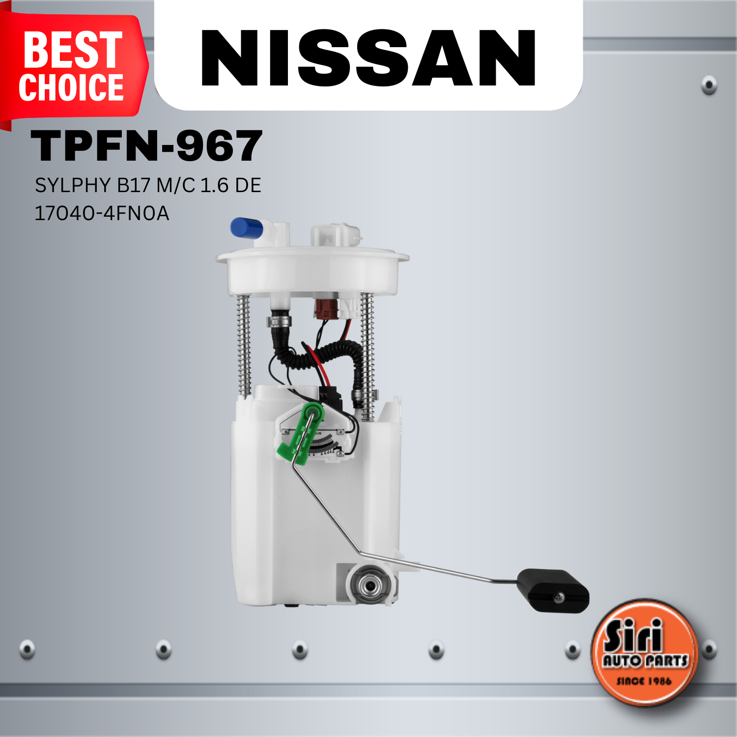 ปั๊มติ๊ก TPFN-967 พร้อมลูกลอย ครบชุด NISSAN SYLPHY B17 M/C 1.6 DE ตรงรุ่น 100% - TOP PERFORMANCE JAPAN - ปั้มติ๊ก ปั๊มน้ำมันเชื้อเพลิง นิสสัน ซิลฟี่ 17040-4FN0A