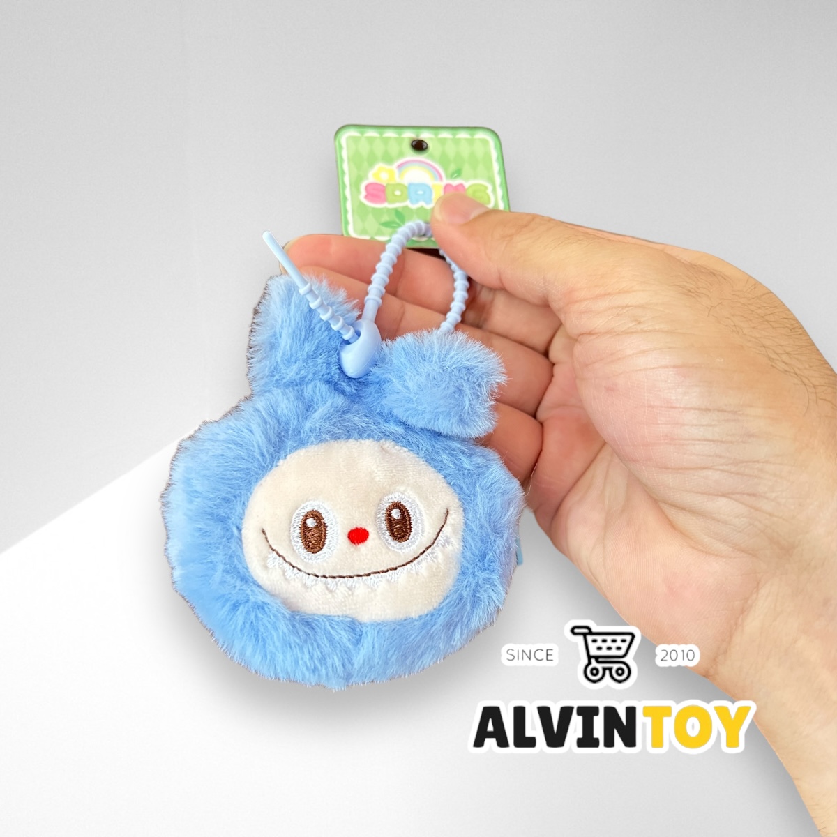 พวงกุญแจ ลาบูบู๊ ขนฟู labubu ขนาดความสูง 10 ซม.