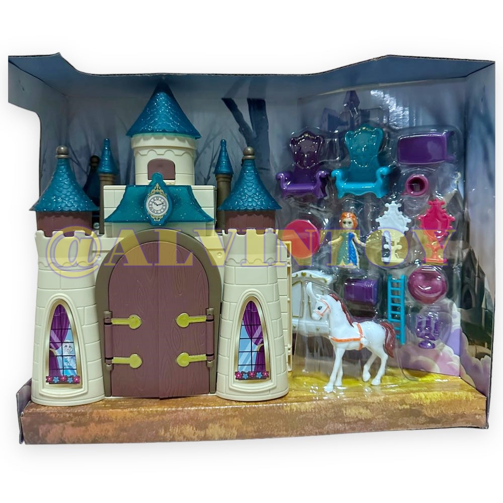 ชุดของเล่นปราสาทเจ้าหญิง Funny Dream Castle พร้อม อุปกรณ์ตกแต่ มีเสียง มีไฟ