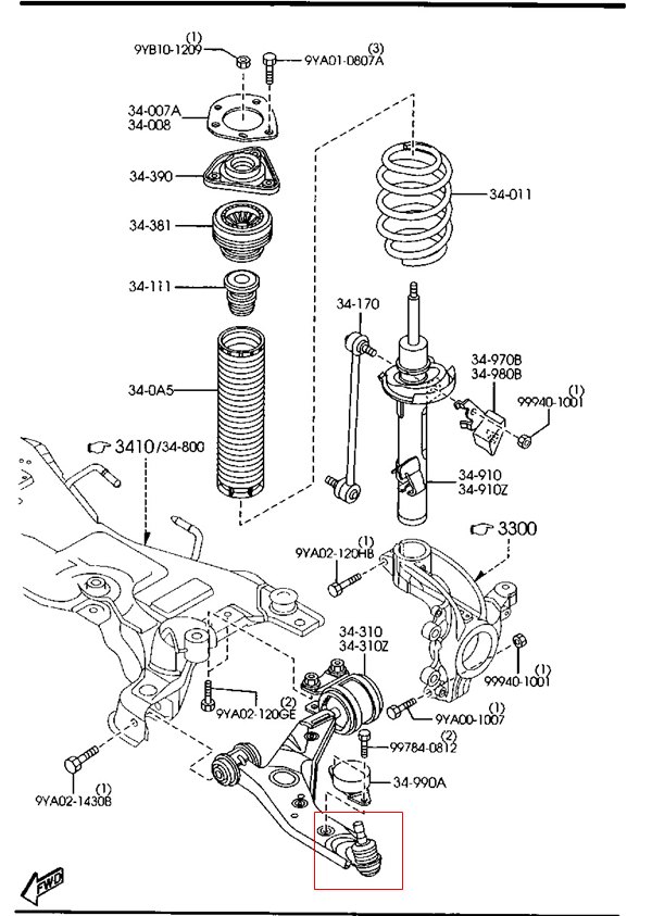 คานปีกนกล่าง FOCUS (ลูกหมาก 18มม.) / Control Arm