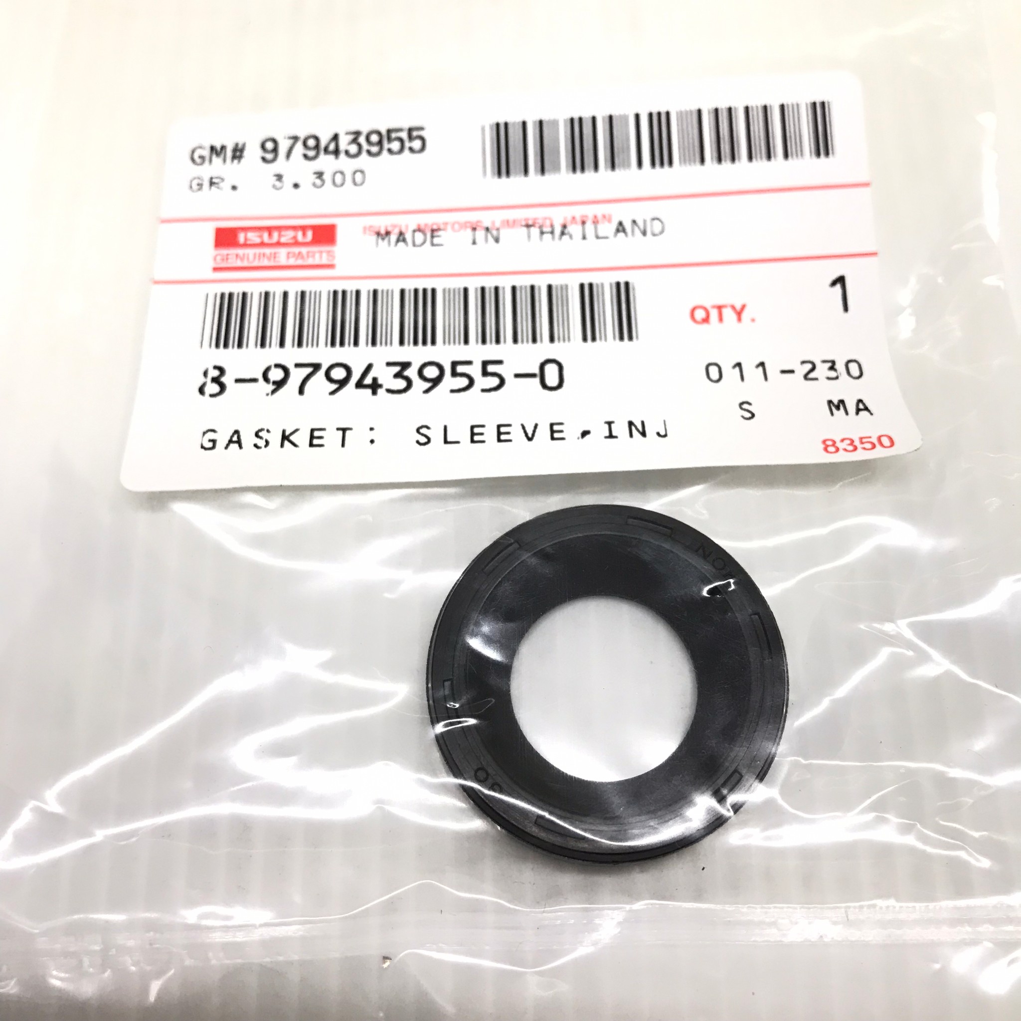 (แท้ศูนย์) ซีลเบ้าหัวฉีด ตัวข้าง ISUZU D-MAX ปี 2005 ถึงยูโร ตัวเล็ก 4JJ , 4JK ดีแม็ค 8-97943955-0