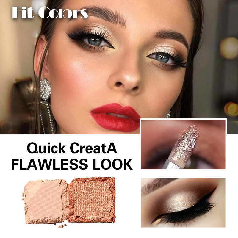 อายแชโดว์ ที่ทาตา บรัชออน ปัดแก้ม กากเพชร ชิมเมอร์ Fit Colors Around Brown Make Up Pan