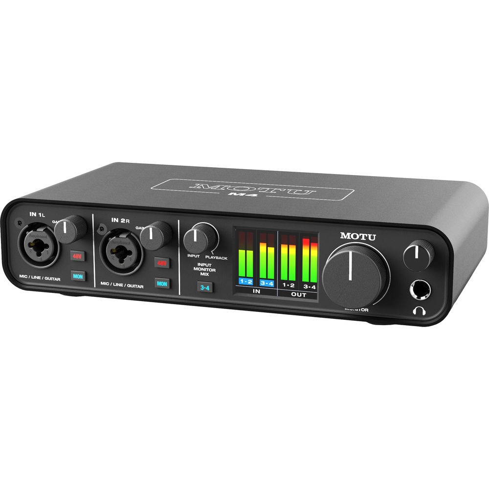 MOTU M4 *ของแท้ประกัน 1ปี* 4x4 USB-C Audio/MIDI Interface, ออดิโออินเตอร์เฟส 24-Bit / 192 kHz, ฟรี!! Ableton Live Lite, Loops,Sample