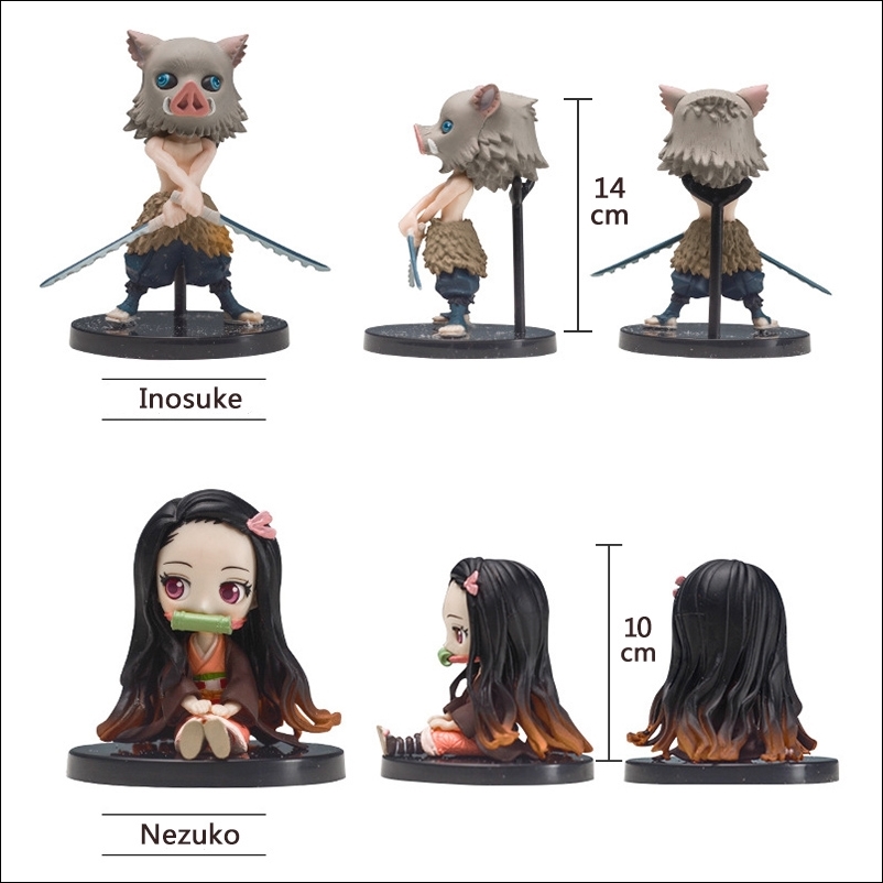 Action Figure Kimetsu no Yaiba โมเดลดาบพิฆาตอสูร เซ็ต 6 ตัว ขนาดความสูง 7 ซม. มีฐาน พร้อมกล่องทุกตัว งานสวย
