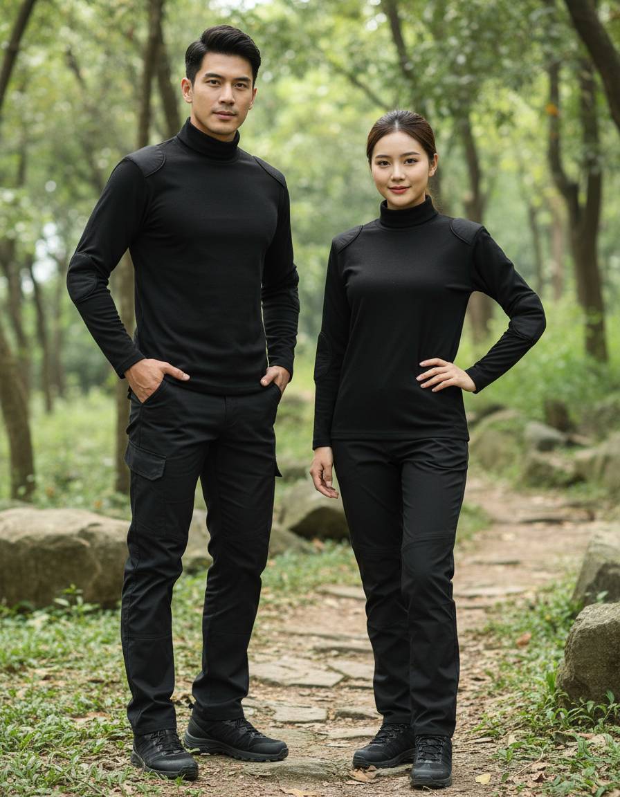 เสื้อยืดแขนยาวคอเต่า มีฟองน้ำรองบ่า กับข้อศอก ใส่ได้ทุกโอกาส ใส่ได้ทั้งผู้ชาย ผู้หญิง งานไทยผ้าระบายอากาศดี