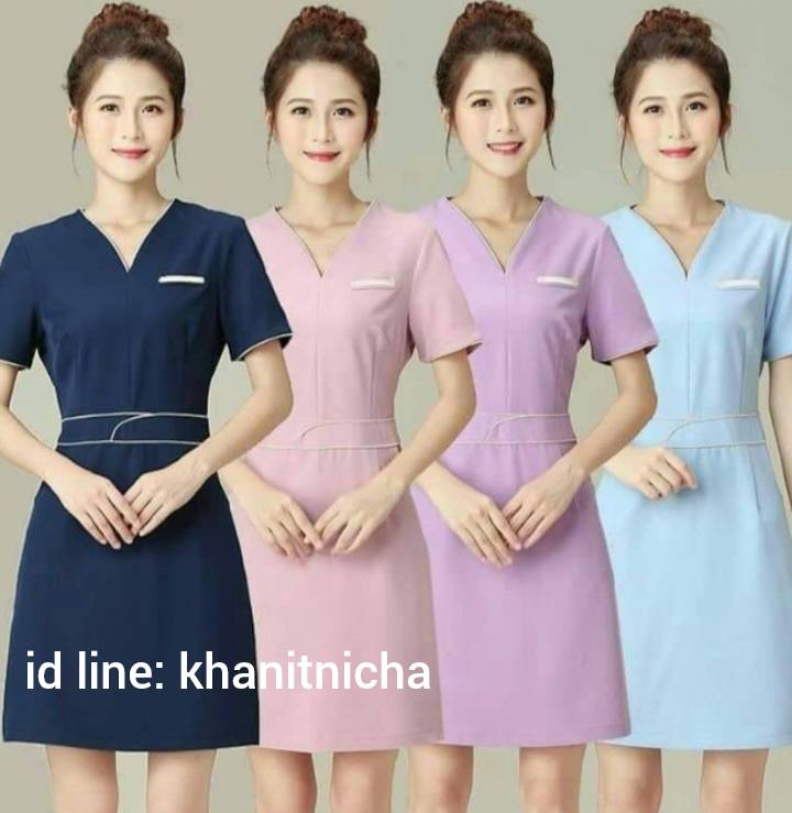 ชุดคลินิกความงาม ชุดนวดสปา ชุดพนักงานต้อนรับ