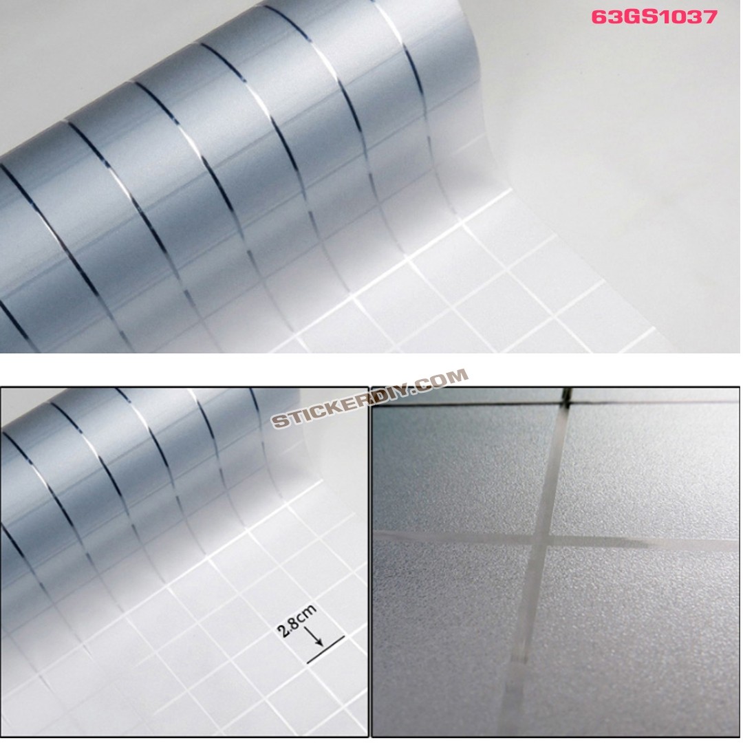 ฟิล์ม PVC สูญญากาศติดกระจก ลายตาราง GS1037 (หน้ากว้าง90cm.) เมตรละ 139 บาท
