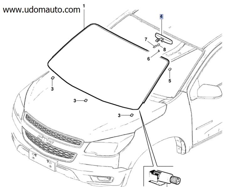 กระจกมองหลังในเก๋ง CHEVROLET COLORADO โคโรลาโด ปี2013 /GMแท้
