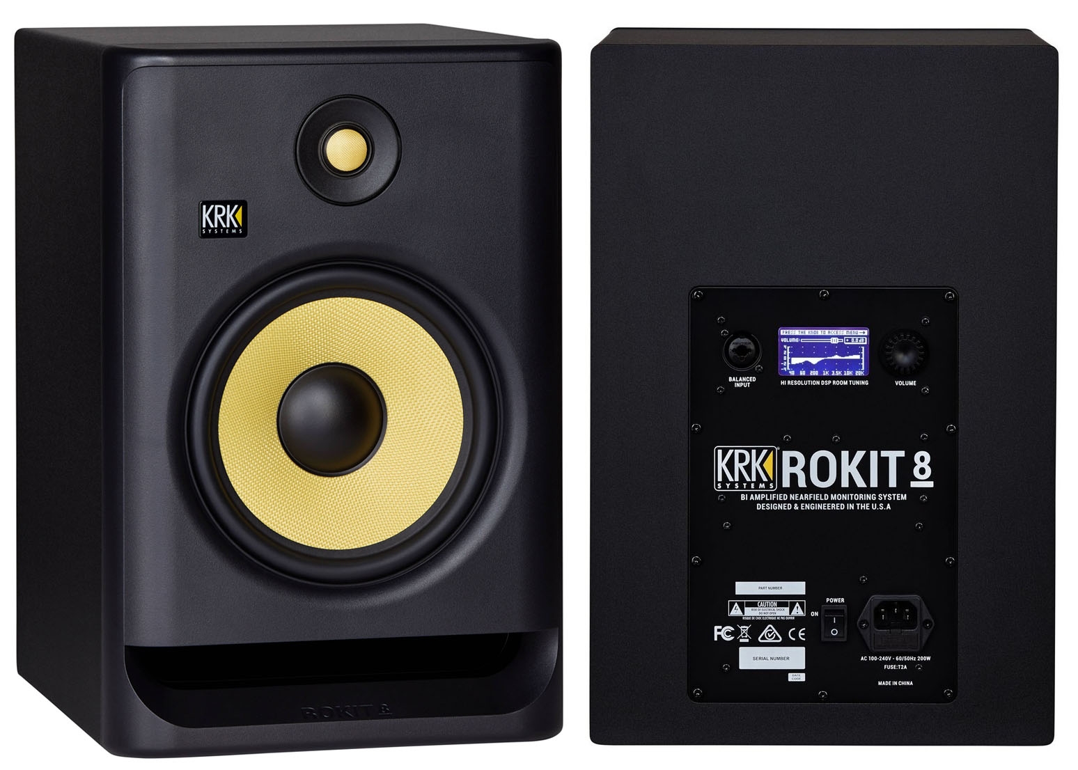 KRK Rokit 8 G4 (คู่/Pair) *ของแท้รับประกัน 1ปี* Studio Monitor ลำโพงสตูดิโอมอนิเตอร์ ขนาด 7 นิ้ว, 203 วัตต์ x2, 36 Hz-40 kHz, SPL 111 dB