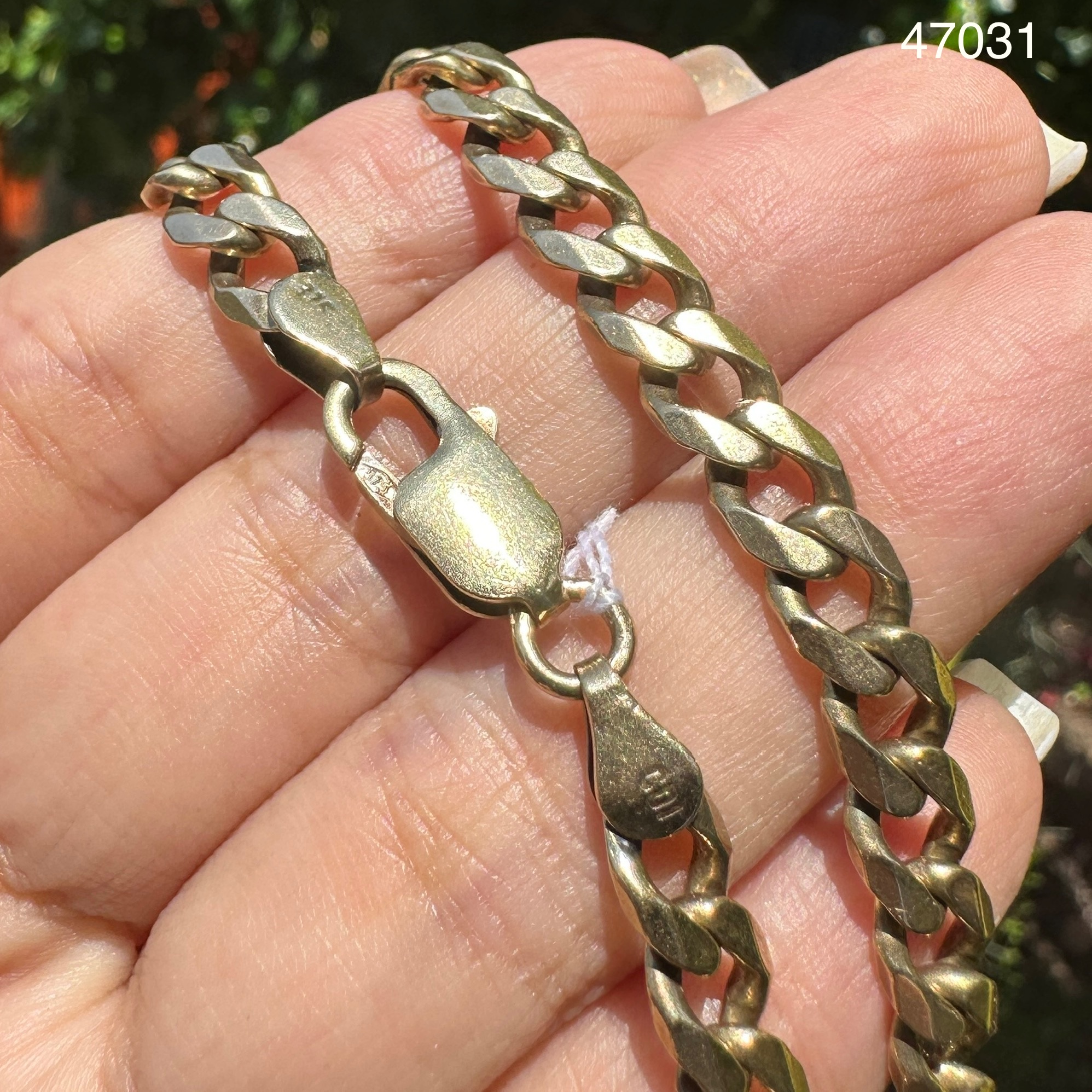 รหัส 47031 สร้อยคอ อิตาลี375 ทอง9K ลายบิดแบนตัน หลุดจำนำ นน. 53.49 g