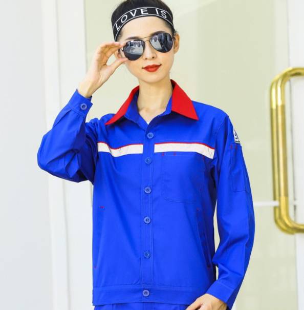 ชุดช่าง ยูนิฟอร์มช่างแขนสั้น สีเหลือง สีแดง สีน้ำเงิน