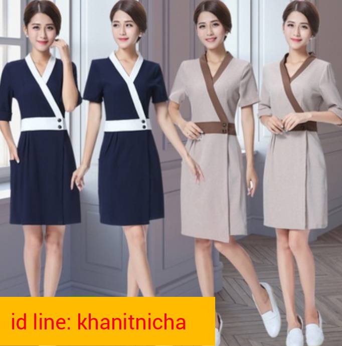 ชุดนวดสปา ชุดคลินิกความงาม ชุดพนักงานต้อนรับ