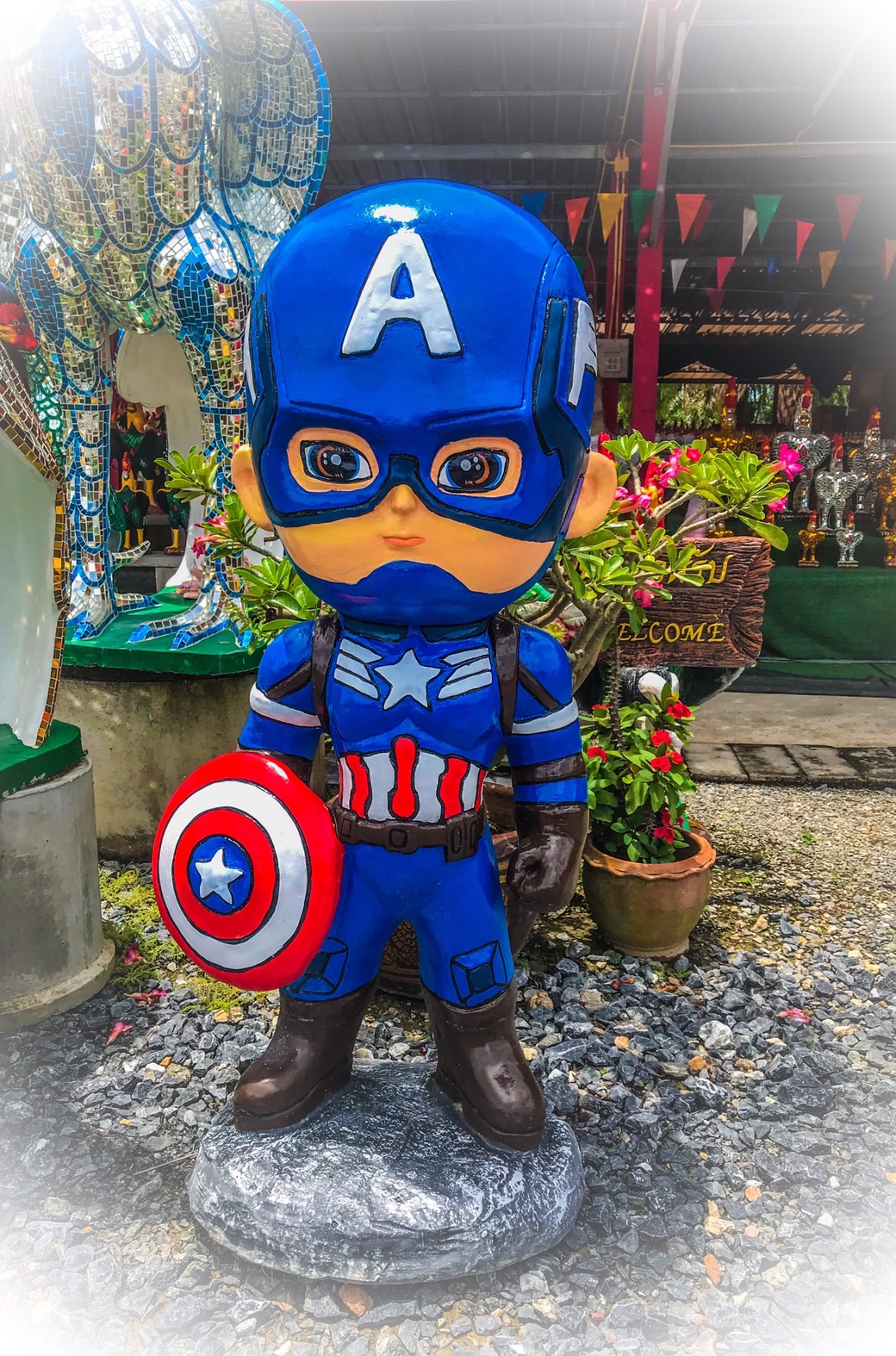 รูปปั้นแก้บนซูปเปอร์ฮีโร่แบบน่ารัก ขนาดสูง1.2เมตร