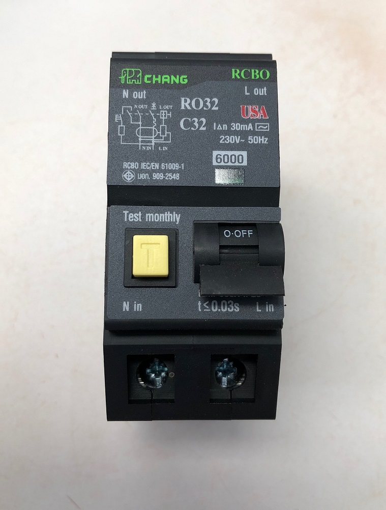 เมนเบรกเกอร์ 2P กันไฟดูด (RCBO) 32-63A "ช้าง"