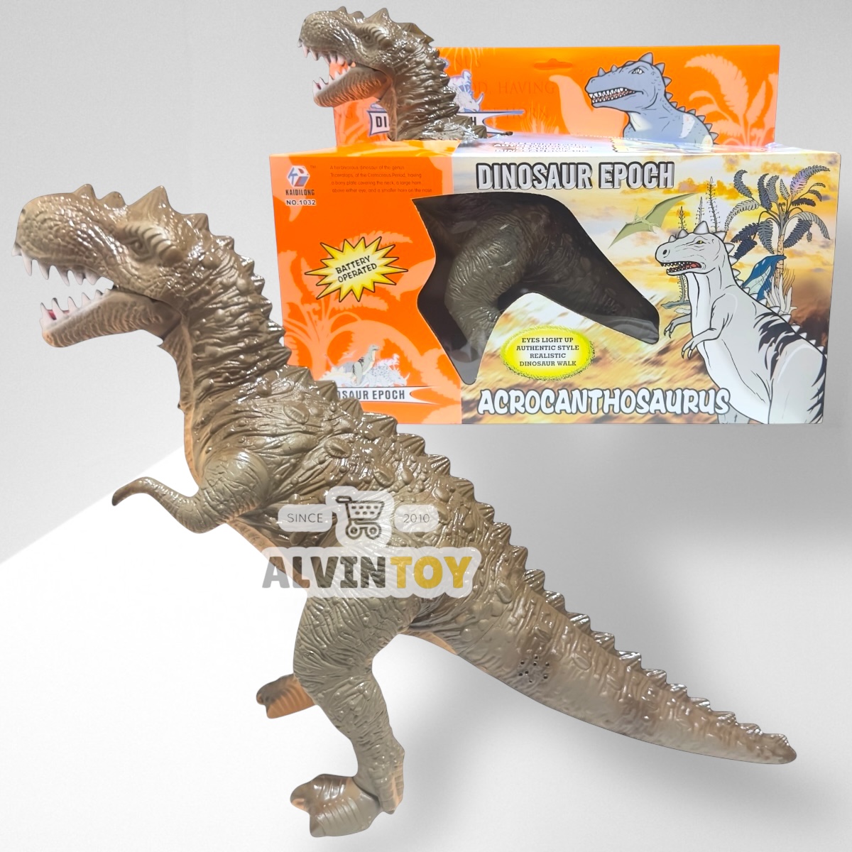 ของเล่น ไดโนเสาร์ตัวใหญ่ สุดคุ้ม tyrannosaurus ทีเร็กซ์ เดินได้ เวลาเดินหางขยับไปมา มีเสียง ขนาดความสูง 30 cm. กว้าง 45