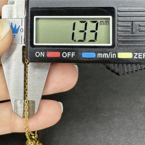 รหัส 64133 สร้อยคอ ปะวะหล่ำ เพชรซีก ทอง90 ความยาว 15 - 16 นิ้ว นน. 8.42 g