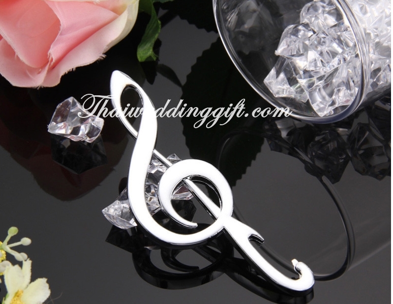 ที่เปิดขวด ตัวโน๊ต แพ็คกล่อง ผูกโบว์ พร้อมป้ายชื่อ