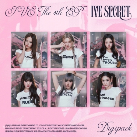( Pre-Order ) IVE - THE 4th EP IVE SECRET ( Digipack ver ) random * มี Poster พับในกล่อง * วางจำหน่าย 26 / 8 / 2025