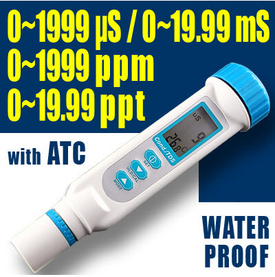 เครื่องวัดปริมาณของแข็งที่ละลายน้ำ 3 in 1 (TDS) ค่าการนำไฟฟ้าของของเหลว (EC Conductivity) และอุณหภูมิ Auto calibration