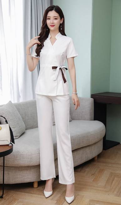 ชุดพนักงานนวดสปา ชุดคลินิกความงาม ชุดพนักงานเสริมสวย