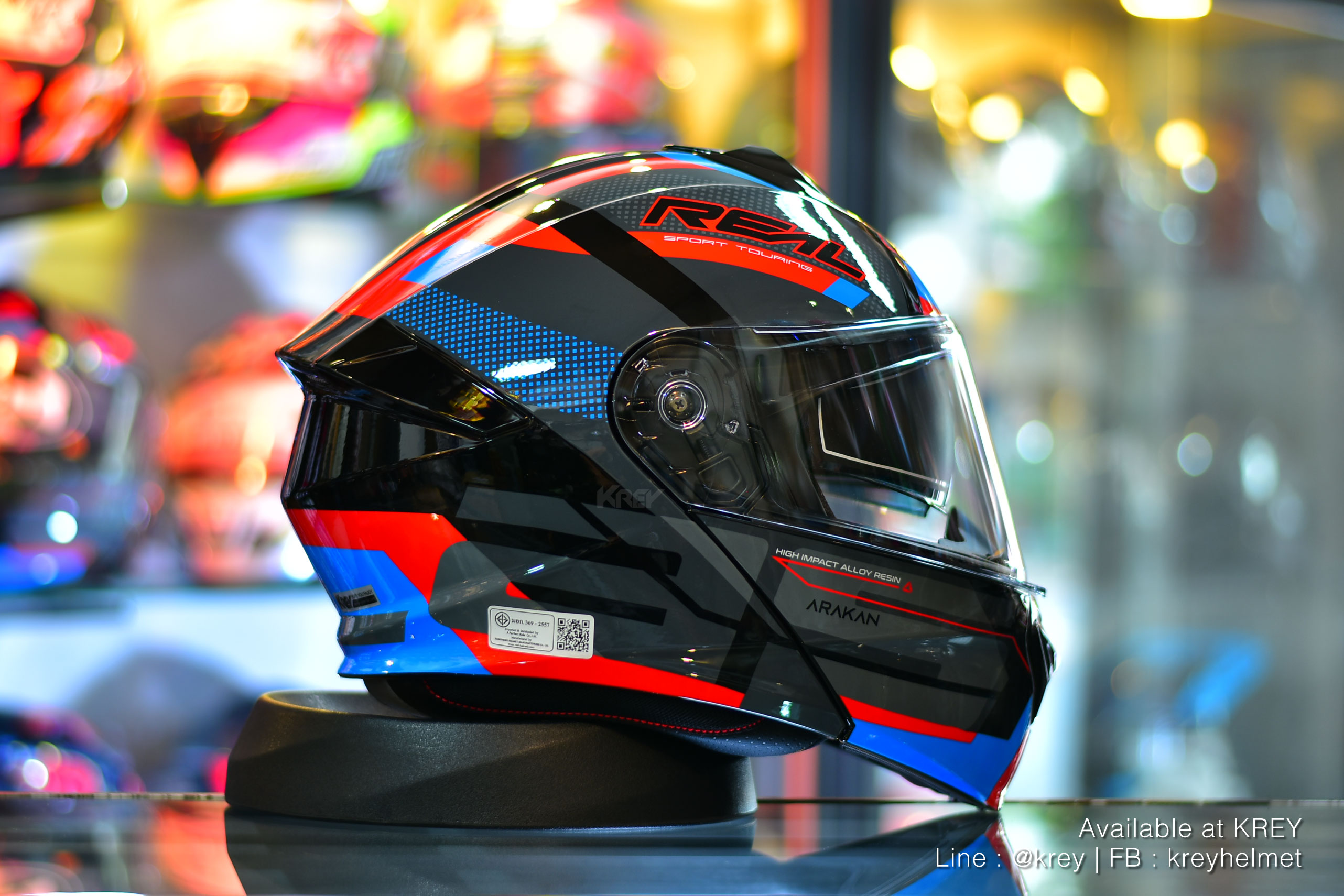 Real model Atlas Arakan Black Blue Red Glossy