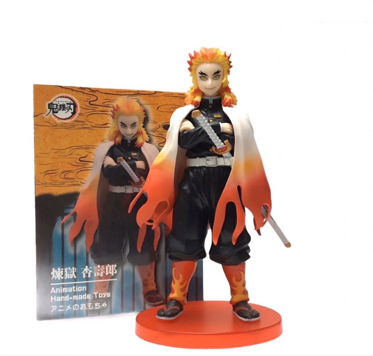 Action Figure Kimetsu no Yaiba ฟิกเกอร์ ดาบพิฆาตอสูร เร็นโกคุ เคียวจูโร่ ขนาดความสูง 23 ซม. มีฐาน พร้อมกล่อง งานสวย