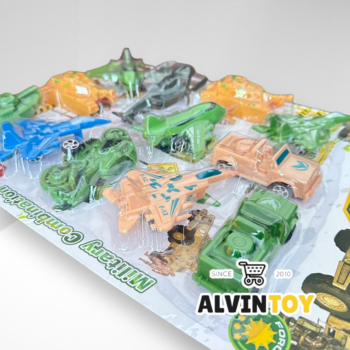 ของเล่นโมเดล ของเล่นรถทหาร เฮริคอปเตอร์ เครื่องบิน 1 ชุด มีทั้งหมด 12 ชิ้น ส่งเร็ว