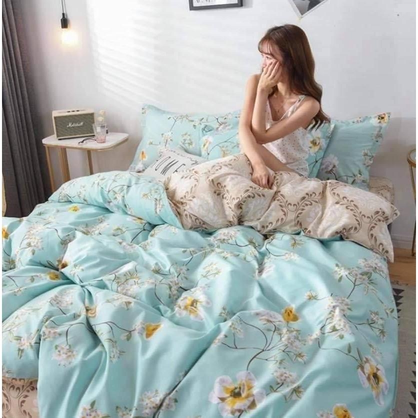 ชุดเครื่องนอน ผ้าปูที่นอน6ฟุต พร้อมผ้านวมขนาด 6ฟุต