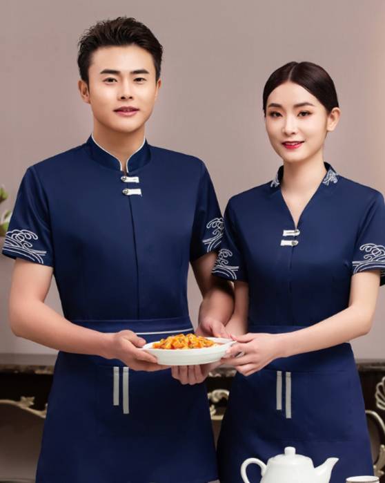 ชุดฟอร์มพนักงาน ชุดพนักงานเสริฟ ชุดพนักงานร้านอาหารจีน