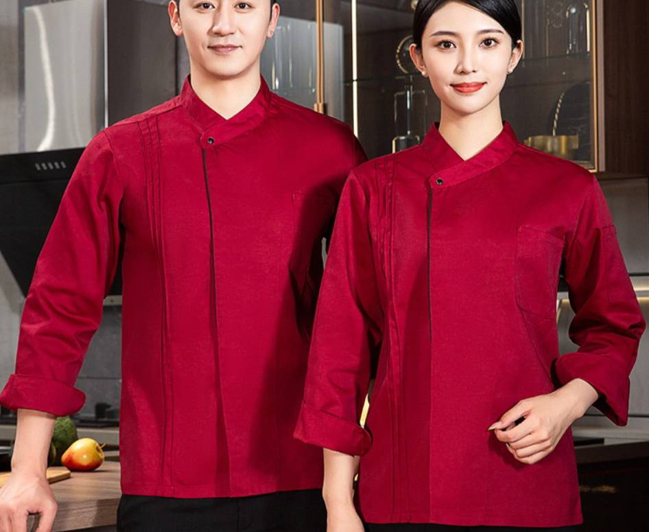 เสื้อเชฟ เสื้อกุ๊ก แขนยาว สีดำ สีแดง สีกรมท่า สีขาว