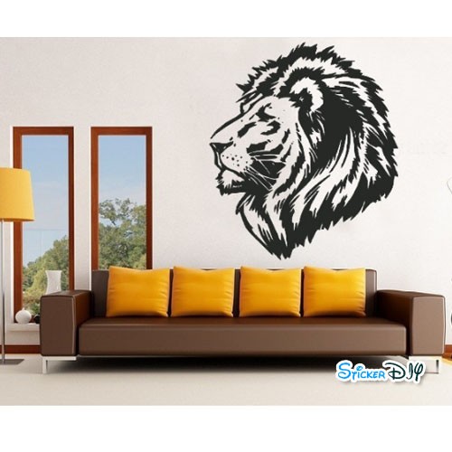 Vinyl wall sticker สติ๊กเกอร์ติดผนัง สิงโต (กว้าง50cm.xสูง60cm.)