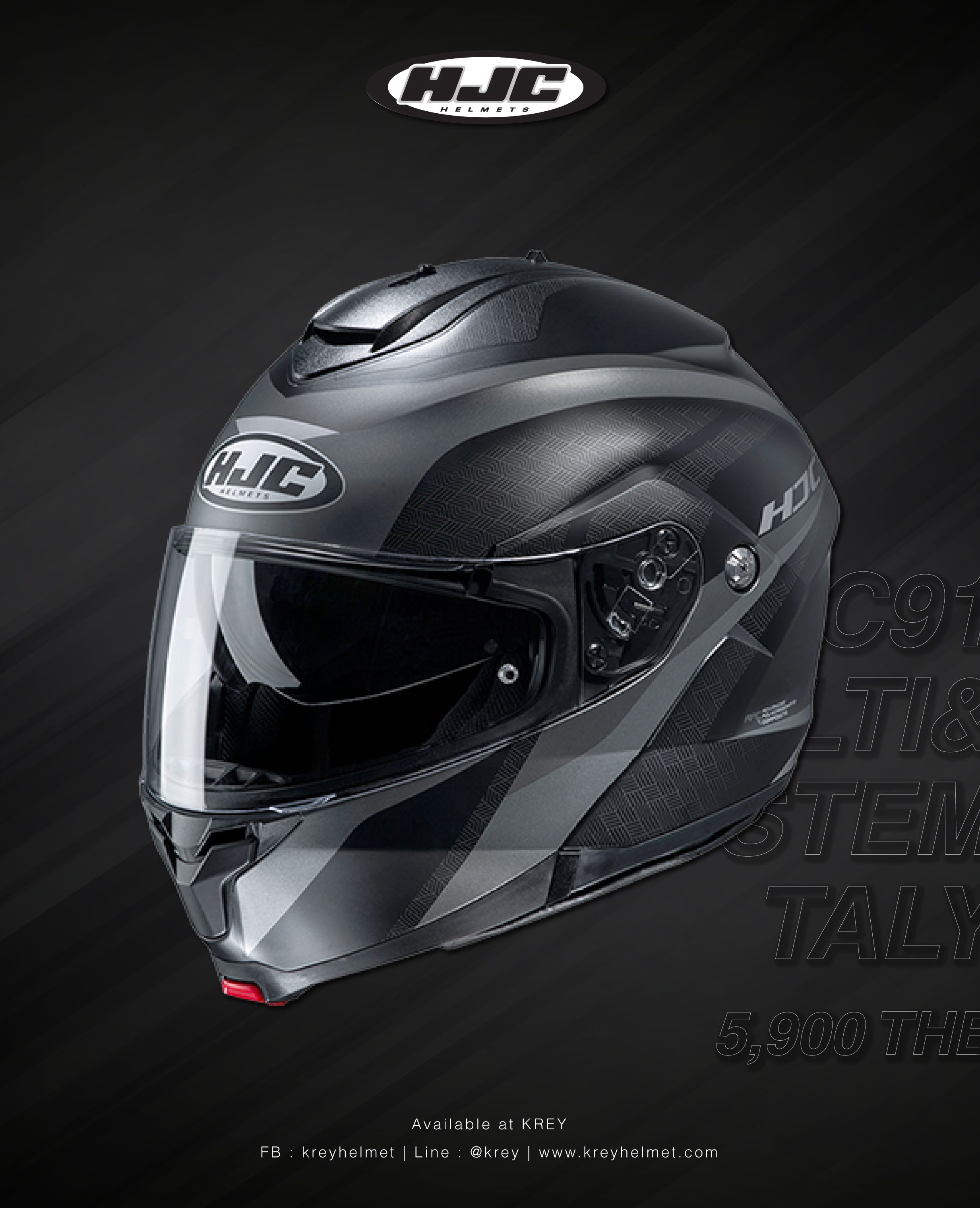 HJC model C91 TALY Black Grey MATT