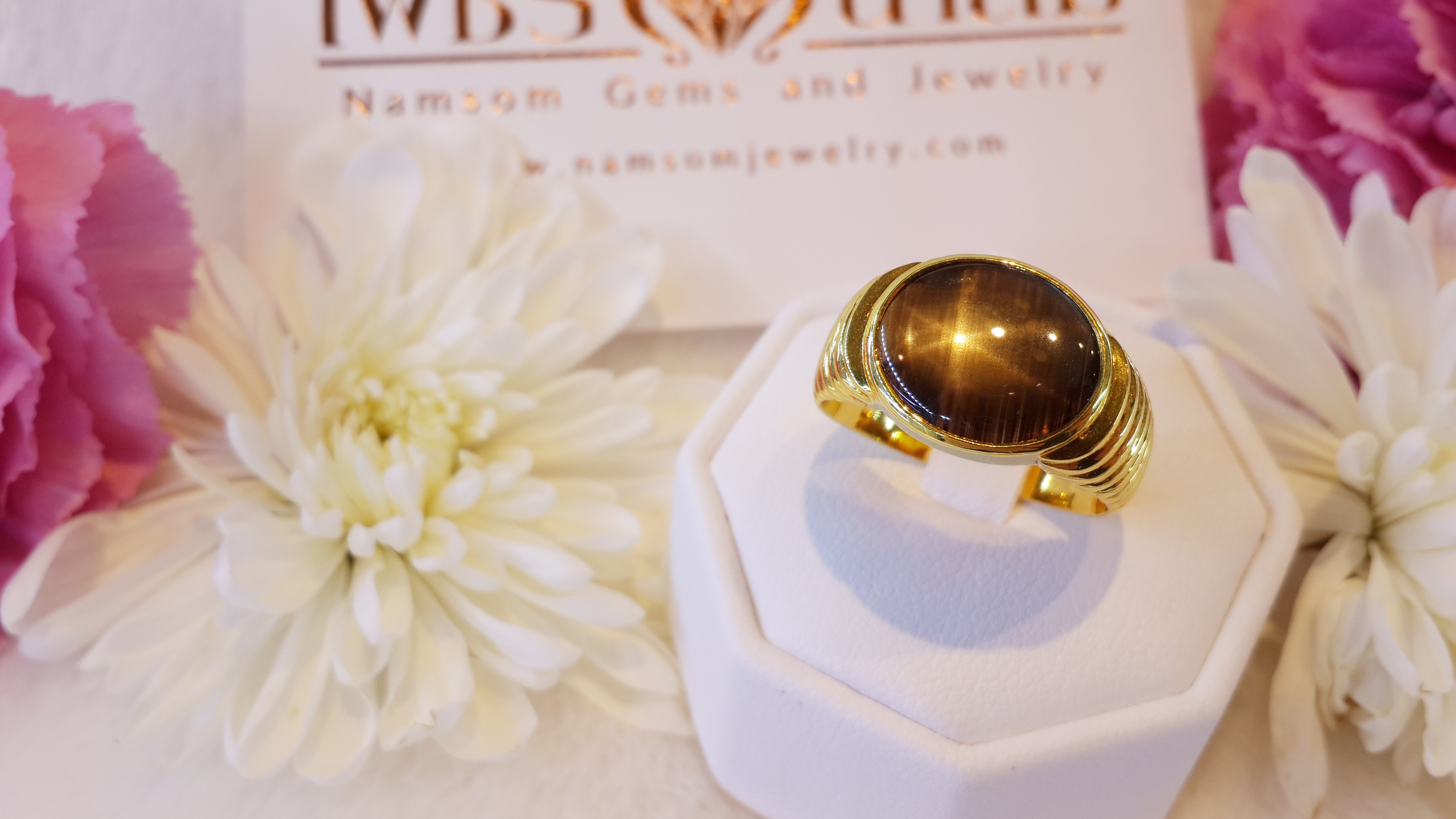 แหวนพลอย Black Star Sapphire(เนื้อแข็ง) ขาสวยคมชัด