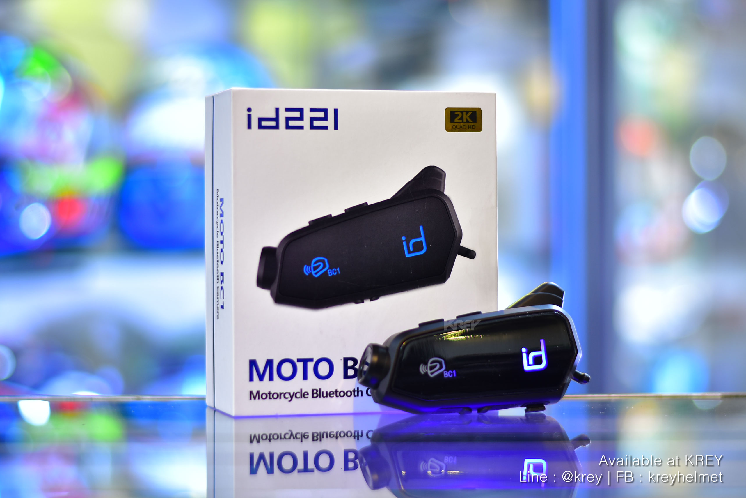 บูลทูธพร้อมกล้อง 2K ติดหมวก id221 model BC1