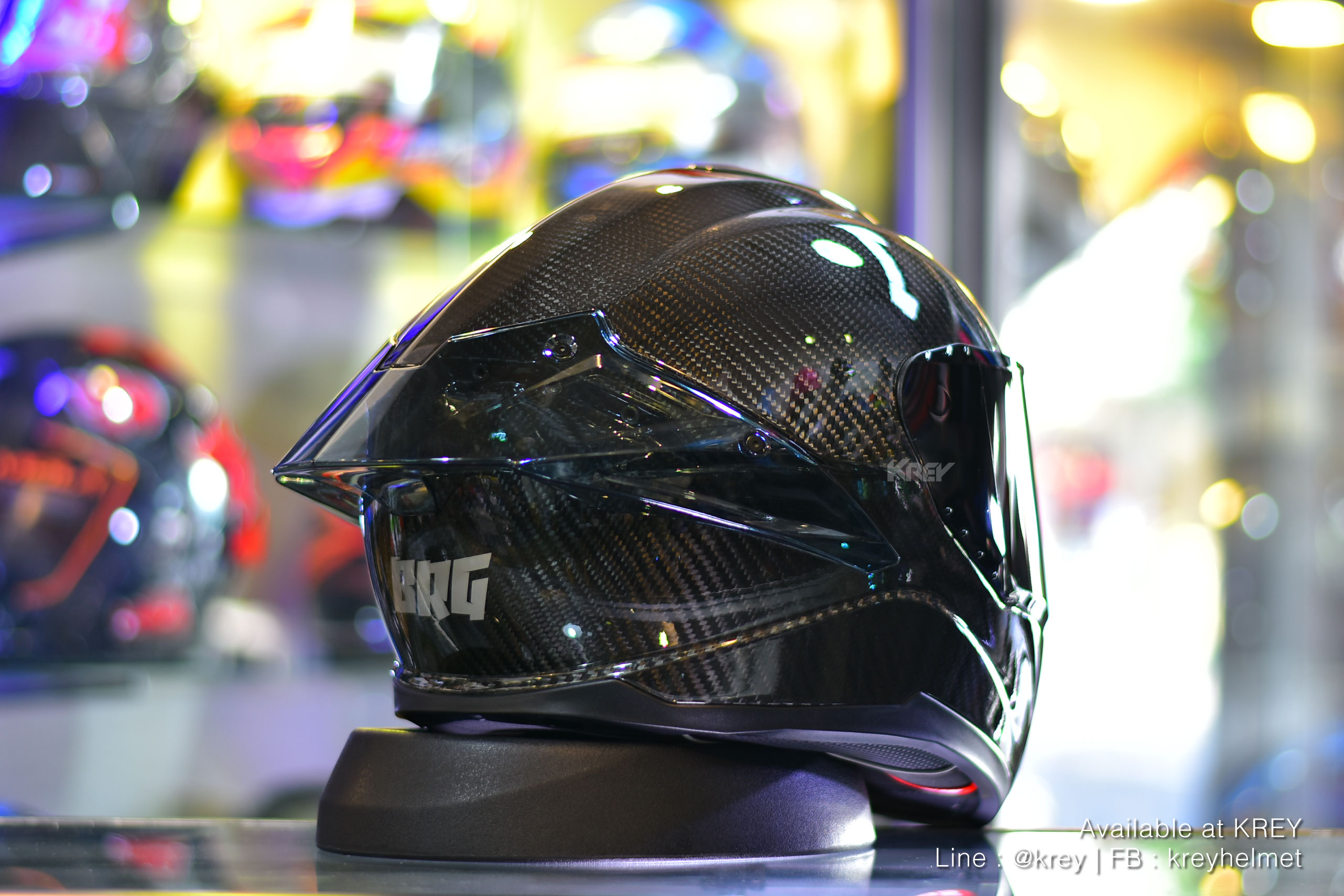 BRG Helmets model BR-24 Carbon Black
