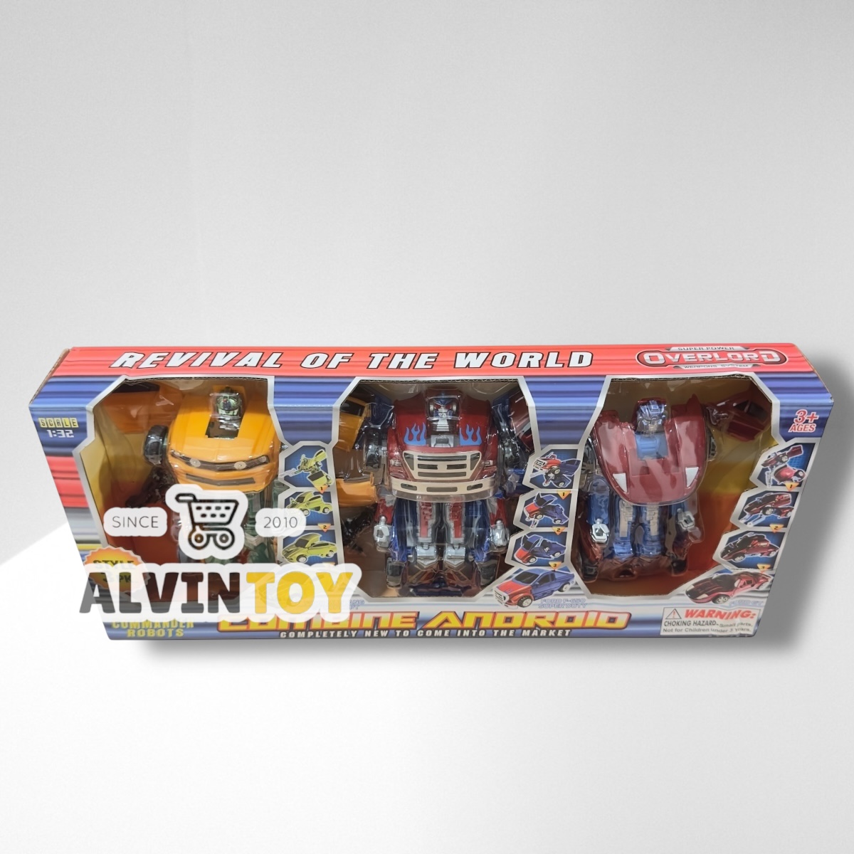 หุ่นยนต์ ประกอบร่าง Combine Anordid แพ็ค 3 ตัว แปลงร่างเป็นรถได้