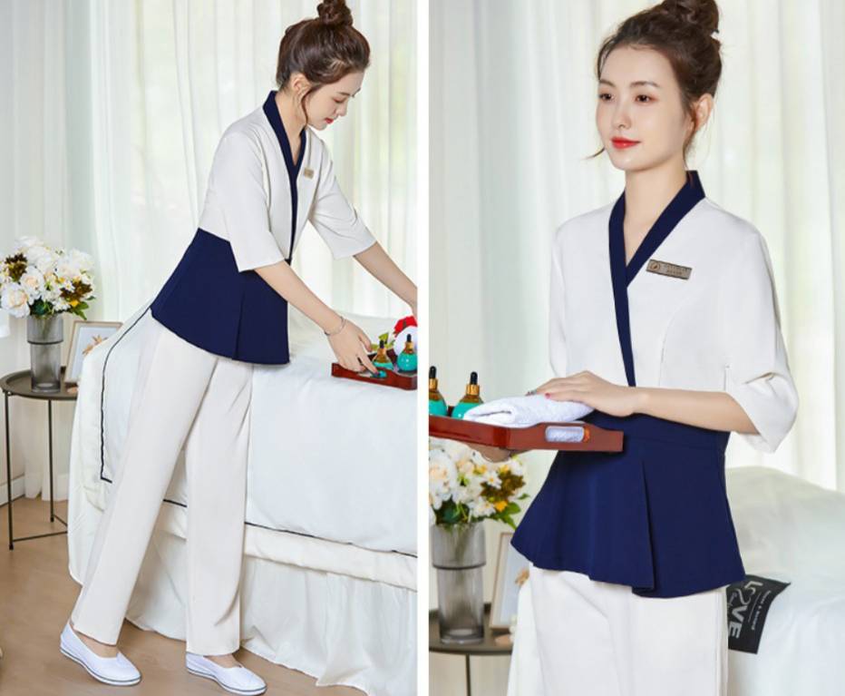 ชุดนวดสปา ชุดคลินิกความงาม ชุดนวดไทยสปา