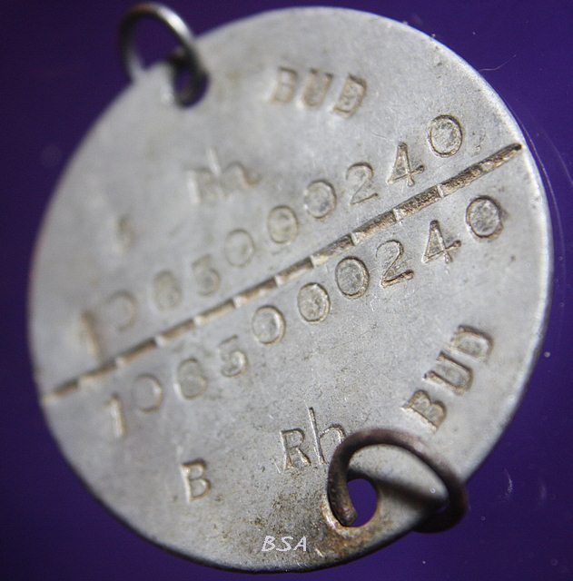 เหรียญประจำตัวทหาร สมัยสงครามโลก หลังตรางจักร