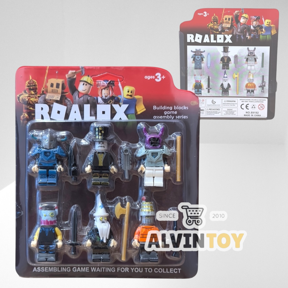 โมเดล ของเล่น Roblox ชุด 6 ตัว พร้อมอุปกรณ์ตกแต่ง