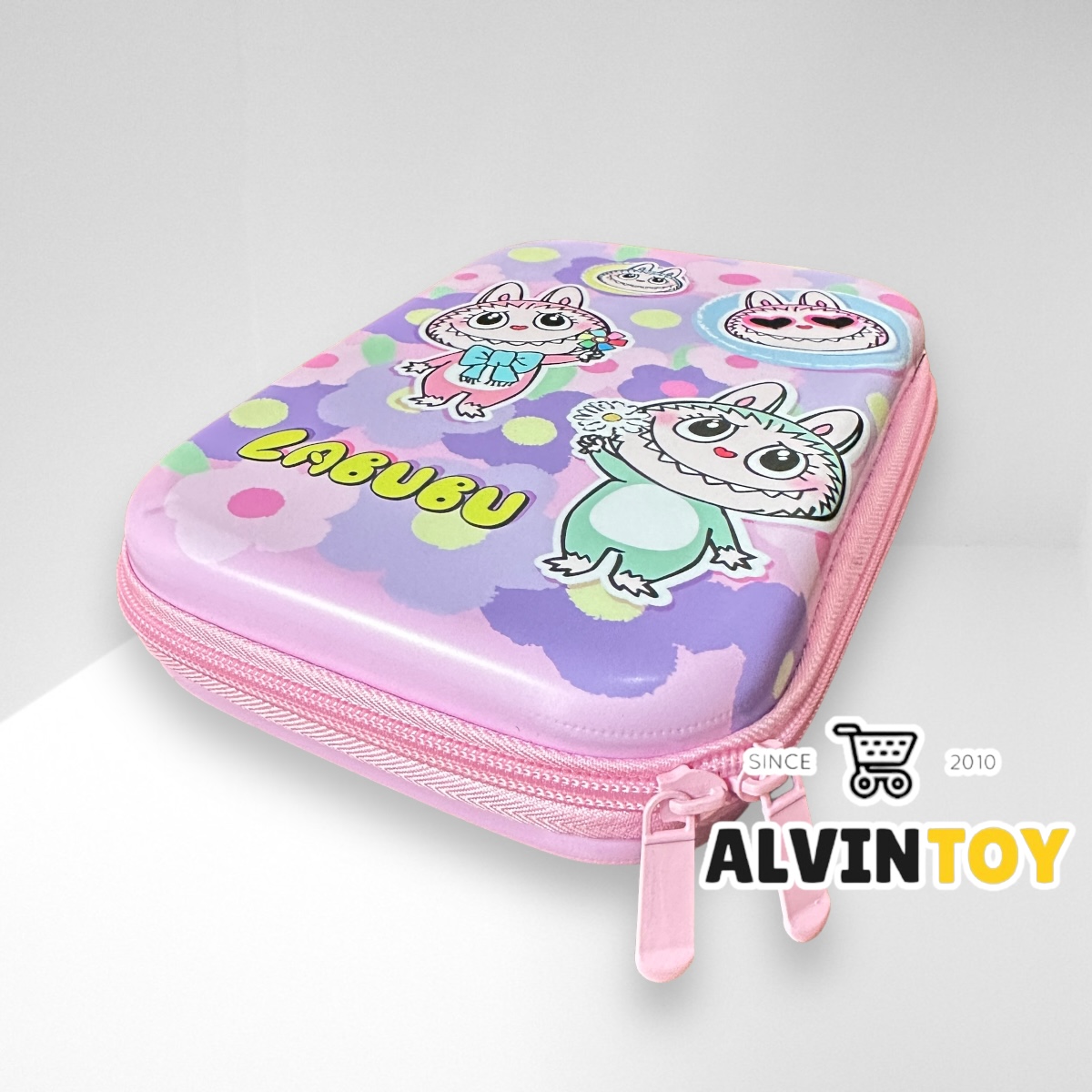 กระเป๋าดินสอไฟเบอร์ซิปรอบ ลาบูบู้ Labubu