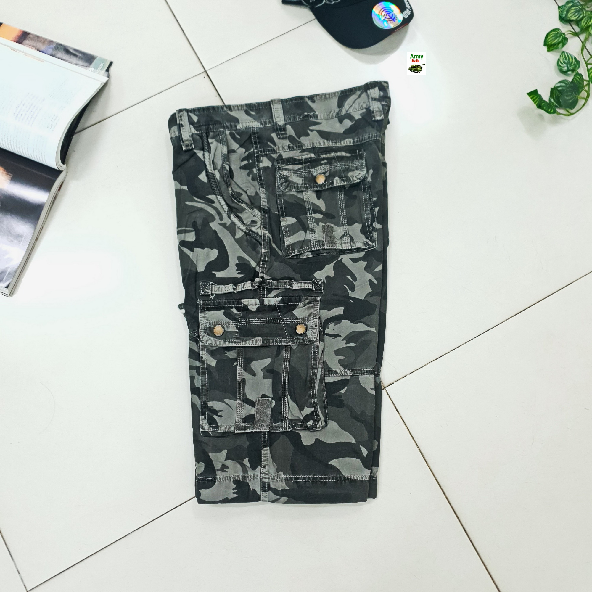 กางเกงคาร์โก้ขาสั้น กระเป๋าเยอะทรงสวย มีไซร์ เหมาะสำหรับวันสบายๆ ใส่ได้ทั้งผู้ชาย ผู้หญิง