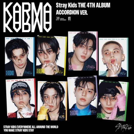 ( Pre-Order ) Stray Kids 4th Ragular Album [KARMA] Accordion ver ( random ) * ไม่มี Poster พับในกล่อง * วางจำหน่าย 22 / 8 / 2025