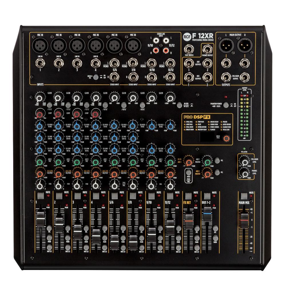 RCF F12XR *ของแท้ประกัน1ปี* 10-Channel USB Mixer/Audio Interface with Multi-FX, USB มิกเซอร์ มีเอฟเฟคในตัว